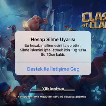 Supercell Silme Uyarısı Aldım