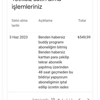 Buddy.ai Buddy Üyelik İptali Ve Ücret İadesi