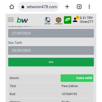 Betwoon Güvenimi Sağladı Teşekkürler