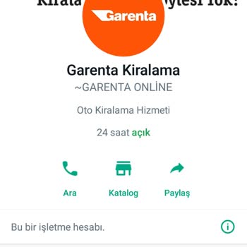 Garentaonline724.com Araç Kiralama Şikayeti