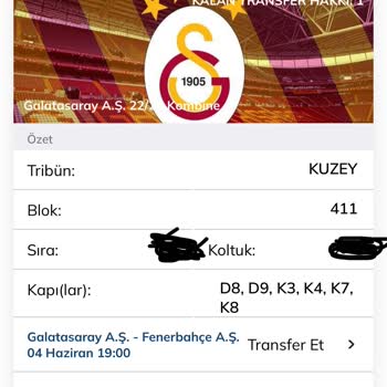 Passolig Galatasaray-Fenerbahçe Maçı Devir Hakkı