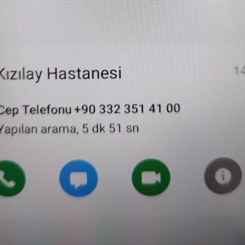Kızılay Sağlık Konya Hastanesi Telefona Bağlanma Sıkıntısı