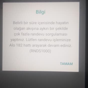 MHRS (Merkezi Hekim Randevu Sistemi) Randevu Sorgulama Yapamıyoruz