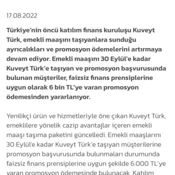 Kuveyt Türk Bankası Promosyonu Eksik Yatırması Ve İlgisizlik