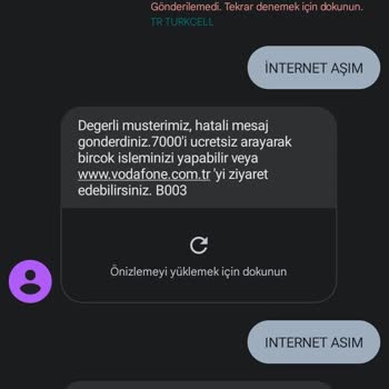Vodafone Aşm Paket İptal