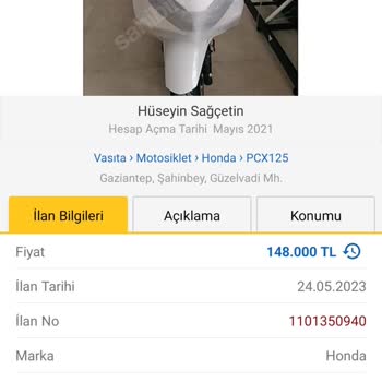 Honda Motosiklet Sıfır Motor El Altından Satılıyor