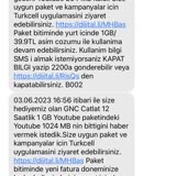 Turkcell İnternetim Kapalı Olmasına Rağmen Aşım Paketi Tanımlaması