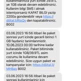 Turkcell İnternetim Kapalı Olmasına Rağmen Aşım Paketi Tanımlaması