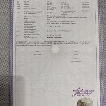 TVS Motor Parça Tedarik Bildirimi
