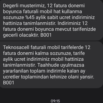 TeknosaCell İn Tarife De İndirim Hesaplama Hatası