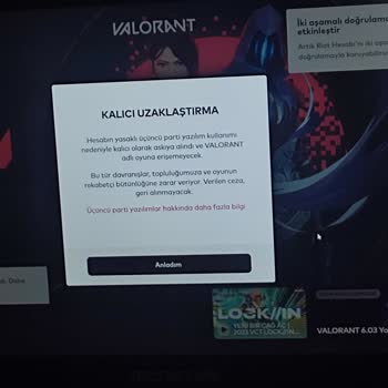 Valorant 3. Parti Yazılımdan Ban