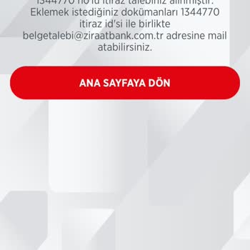Ziraat Bankası Bankkart Harcama İtirazı