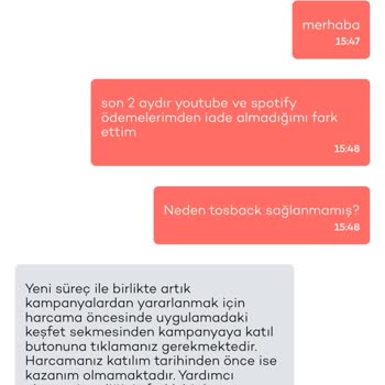 Tosla Spotify Ve Youtube.com Kampanyası İadesi
