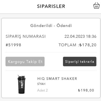 Takehiq.com Hiq Siparişim Elime Ulaşmadı