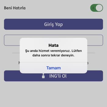Sistem Arızası ING Bank