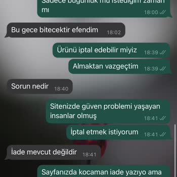 Gümüş Butik İptal Ettiğim Ürünün İadesi Olmadı