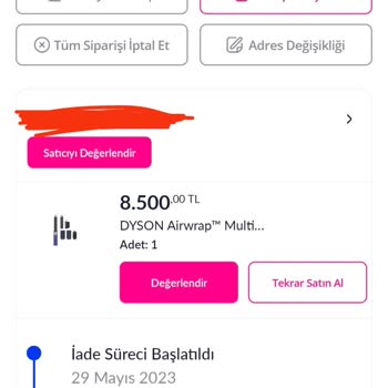 Pazarama İlgisizliği Dyson Airwrap İadesi