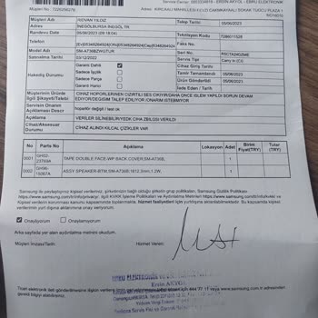 Samsung Telefon Servis Ayıplı Malı Misli İle Değiştirmiyor.