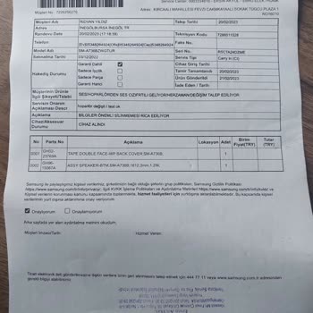 Samsung Telefon Servis Ayıplı Malı Misli İle Değiştirmiyor.