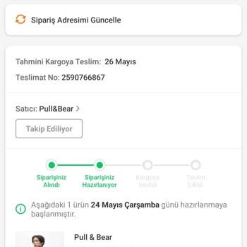 Pull and Bear Ürün 12 Gündür Hazırlanıyor?