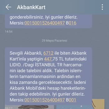 Dagi İade Ettiğim Siparişin Parasını Vermiyor