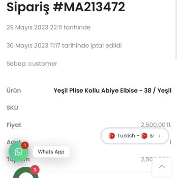 Minel Aşk İptal Edilen Ürünün İadesini Yapmıyor