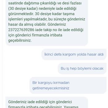 Ebebek Siparişim Devamlı Geri İade Oluyor