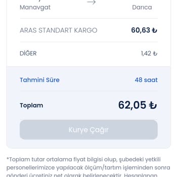 Aras Kargo Fahiş Fiyatı