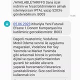 Vodafone Hediye İnterneti Vermiyor