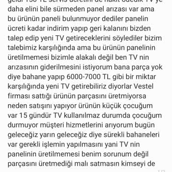 Vestel TV Arızası Şikayeti