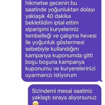 Getir Gece Geç Saatte Sıra Alma