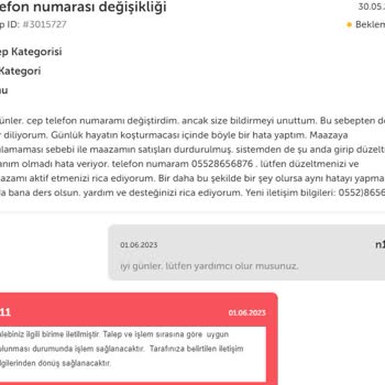 N11 Mağazamızın Kapatılması Ve İletişim Kurulmaması