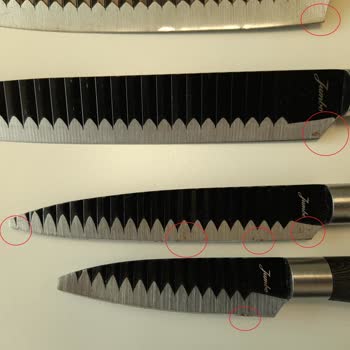 Jumbo Paslanmaz Çelik Bıçaklar Paslandı