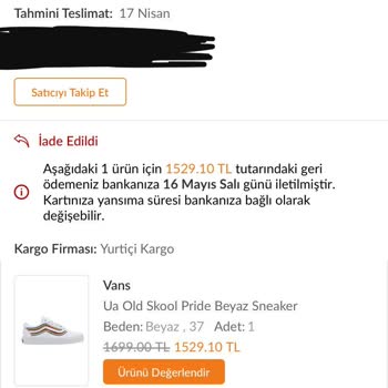 Trendyol Tarafından Ücret İadesinin Yapılmaması