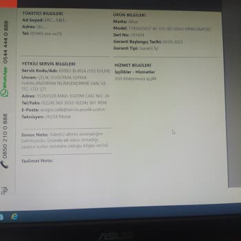 Altus Fırında Rezistans Yokmuş