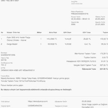 Fakir Yanlış Ürün Gönderme