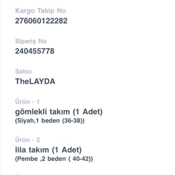 The Layda Boutique (laydabuotique) Sipariş Verdiğim Ürünler Gelen Ürünlerle Alakası Yok