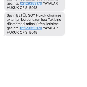 Global Satış Tarafından İcra Takibi Başlatıldı Mesajı