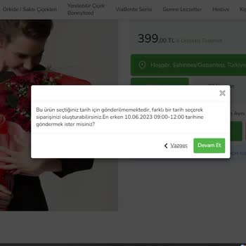 Çiçeksepetin'de "Aynı Gün Teslimat" Sözü Verilip Ertesi Güne Çekmesi
