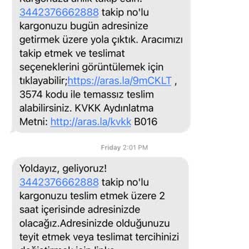 Aras Kargo'nun İlgisizliğine Dair