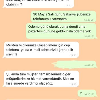 Easy Cep Sattığım Cihazın Ödemesini Günlerdir Yapmıyor