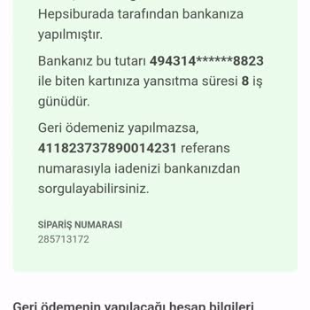Yapı Kredi Bankası Para İadesini Hesabıma Yatırmıyor