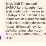 QNB Finansbank Banka Kartımın Banka Tarafından Kaybedilmesi