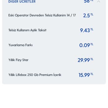 Yıllık Fizy Star Aboneliği Ve Lifebox 250 GB İptali
