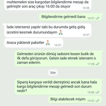 Seda Koyutürk Shop İade Kabul Edilmiyormuş