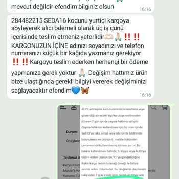 Seda Koyutürk Shop İade Kabul Edilmiyormuş