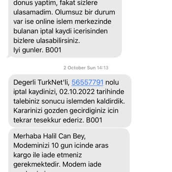 TurkNet'in Modemi Kargoladığım Halde Benden Modem Ücreti Alması
