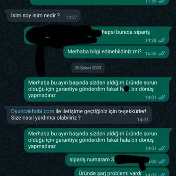 Oyuncakhobi Ürün Garanti Süreci