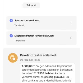 Gelecek Denip İptal Olan Hepsiburada Siparişim