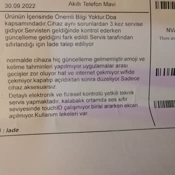 Vatan PC Ve Huawei'nin Hatalı Sattığı Telefonu İade Almamaları